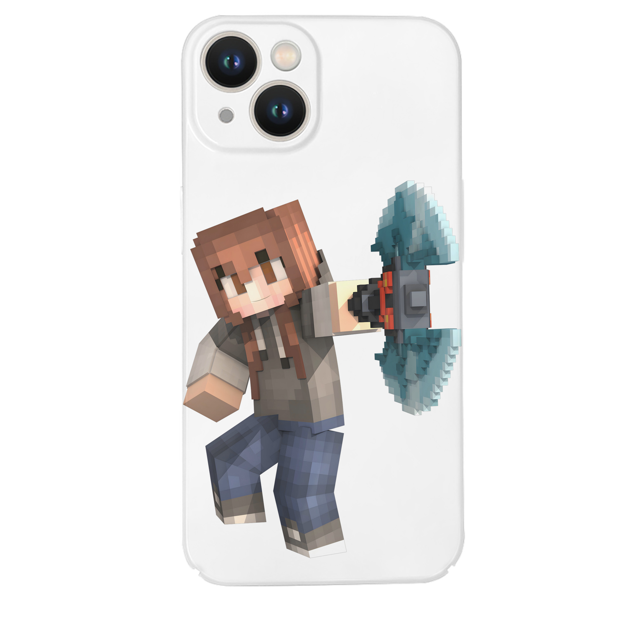 （画像用） マインクラフト ブロックの世界 Minecraft MC Block world 【iPhone 14シリーズ対応】ハードケース